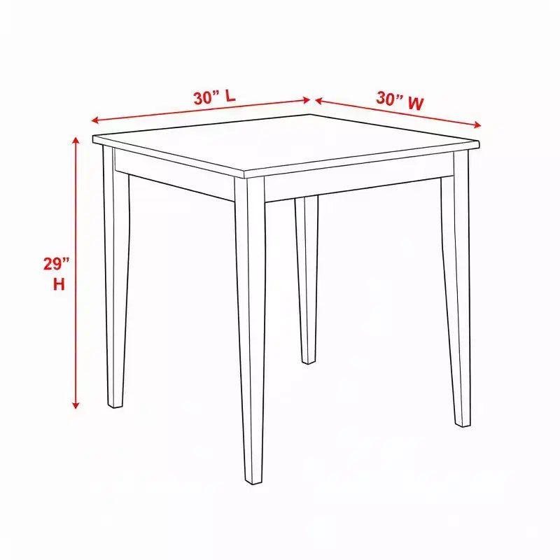 Kings Brand Furniture - Table de salle à manger/cuisine carrée en bois massif Kurmer, chêne naturel