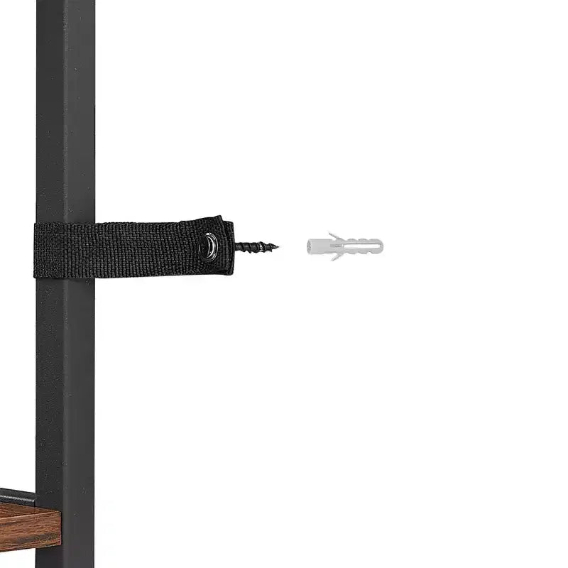 VECELO Bibliothèque d'angle haute 63" - Étagère d'angle 6 niveaux - Meuble de rangement avec éclairage LED et station de recharge - Petit espace - Marron/Gris/Or
