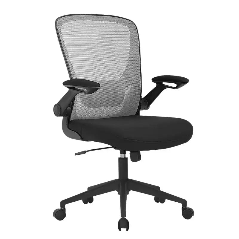 BestMassage Chaise de Bureau Dossier en Maille Chaise d'Ordinateur avec Hauteur Réglable, Fonction Pivotante et Accoudoirs Relevables