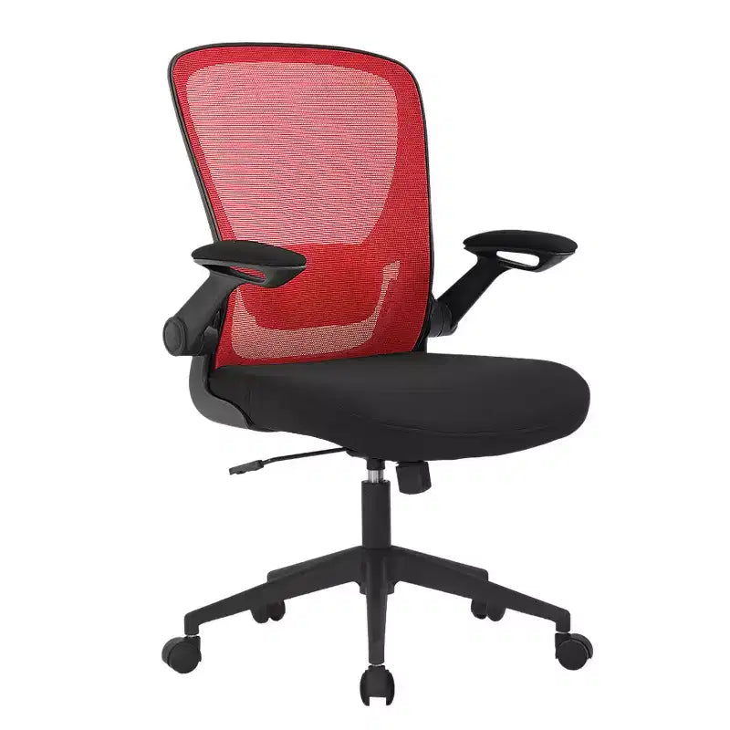BestMassage Chaise de Bureau Dossier en Maille Chaise d'Ordinateur avec Hauteur Réglable, Fonction Pivotante et Accoudoirs Relevables
