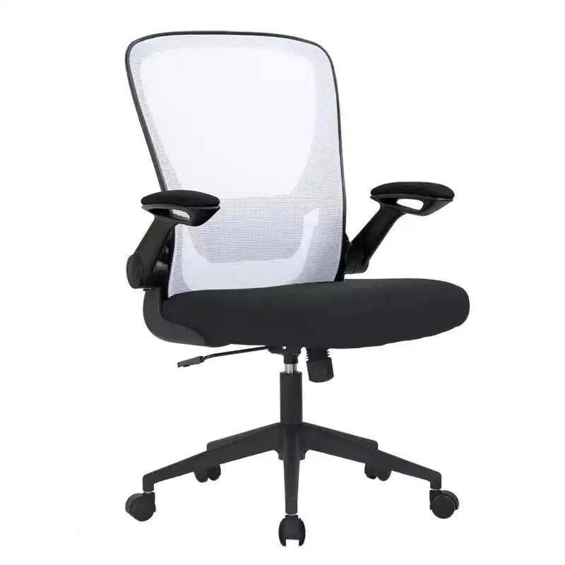 BestMassage Chaise de Bureau Dossier en Maille Chaise d'Ordinateur avec Hauteur Réglable, Fonction Pivotante et Accoudoirs Relevables