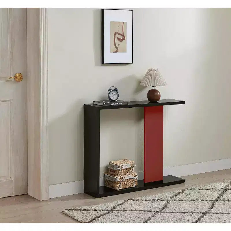 Tables d'appoint ou consoles modernes Kings Brand Furniture Collection Hayward avec étagère de rangement pour salon, entrée, couloir