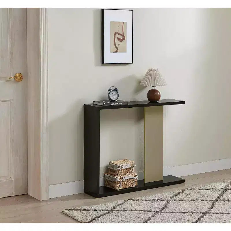 Tables d'appoint ou consoles modernes Kings Brand Furniture Collection Hayward avec étagère de rangement pour salon, entrée, couloir