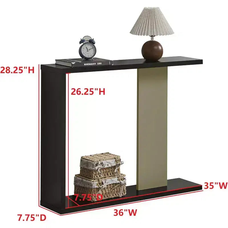 Tables d'appoint ou consoles modernes Kings Brand Furniture Collection Hayward avec étagère de rangement pour salon, entrée, couloir