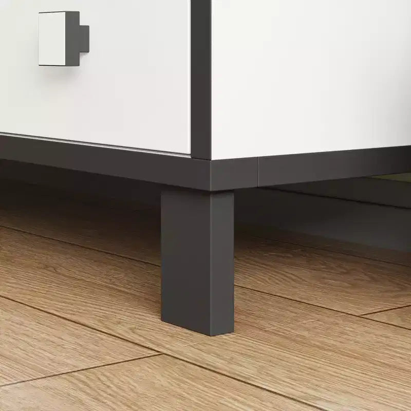 Commode horizontale moderne Famapy pour chambre à coucher, buffet multifonctionnel pour salon, blanc