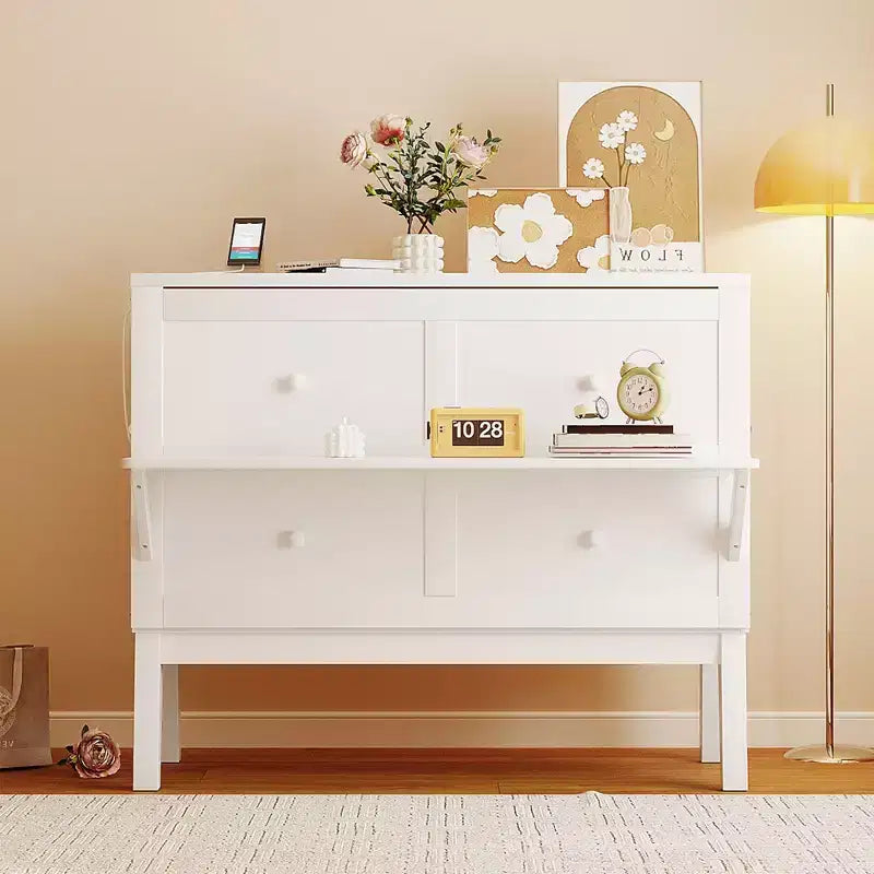 Lit escamotable Whisen avec port USB et étagères amovibles