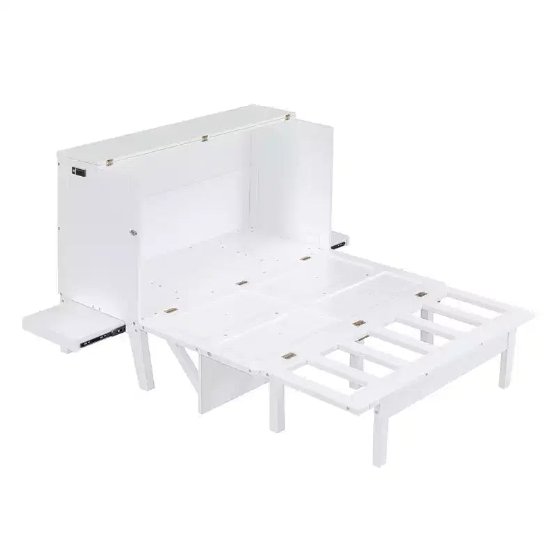 Lit escamotable Whisen avec port USB et étagères amovibles