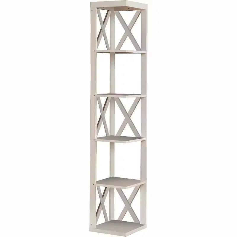 Meuble d'angle à 5 étagères Kings Brand Furniture – Étagère/Bibliothèque/Présentoir
