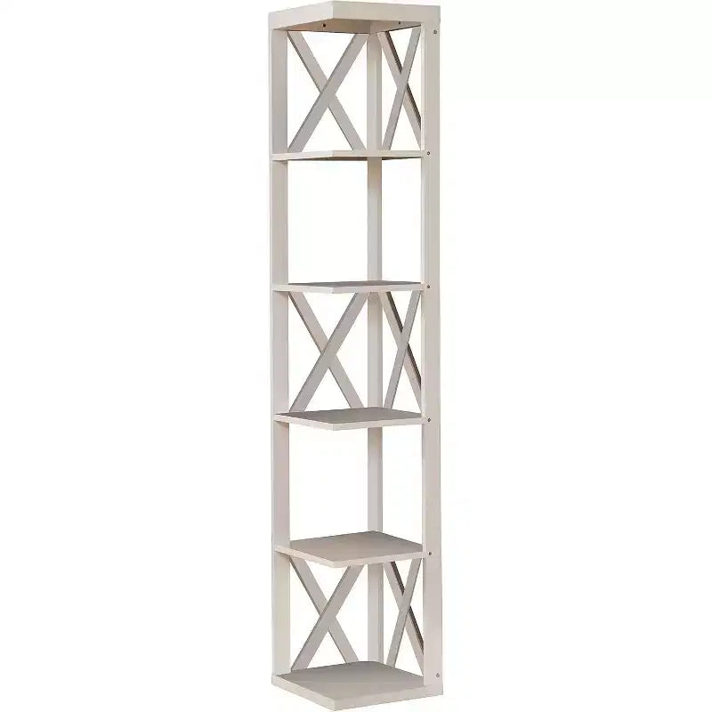 Meuble d'angle à 5 étagères Kings Brand Furniture – Étagère/Bibliothèque/Présentoir