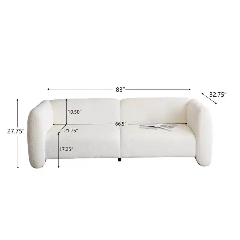 Canapé 3 places Christopher Knight Home Thodore Elegance 83, forme vague