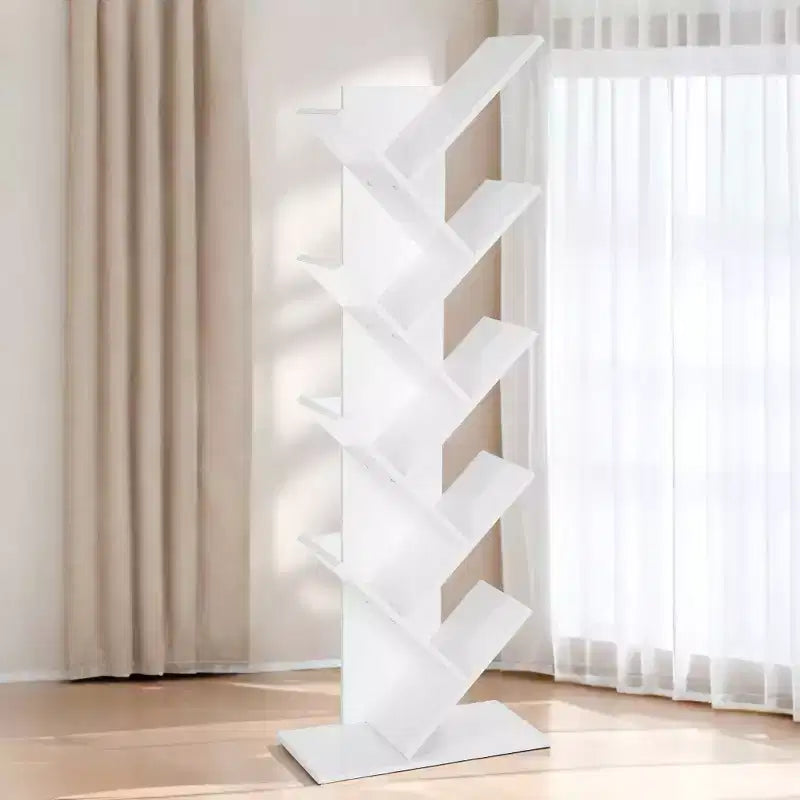 Étagère à livres arbre à 9 niveaux, bibliothèque autoportante, étagère de rangement peu encombrante, pour chambre, salon, bureau à domicile