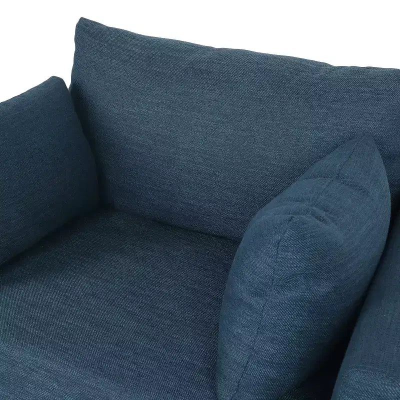 Fauteuil Club GDFStudio Viewland en Tissu Capitonnage Moderne avec Coussins Décoratifs