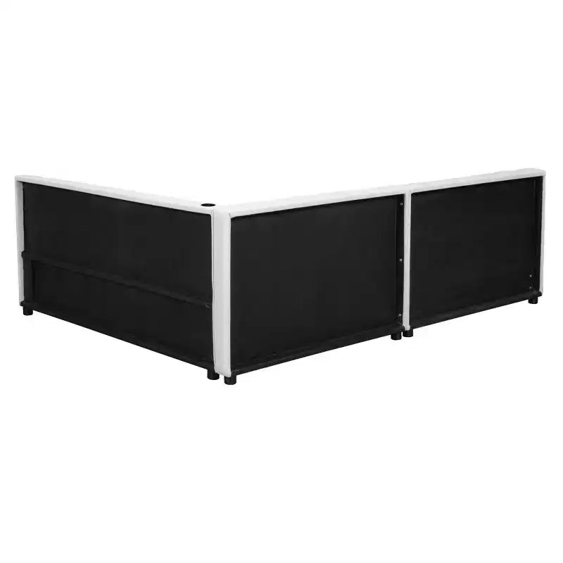 Cadre de lit plateforme Queen/Full, Lit de jour rembourré au sol avec ports USB -ModernLuxe