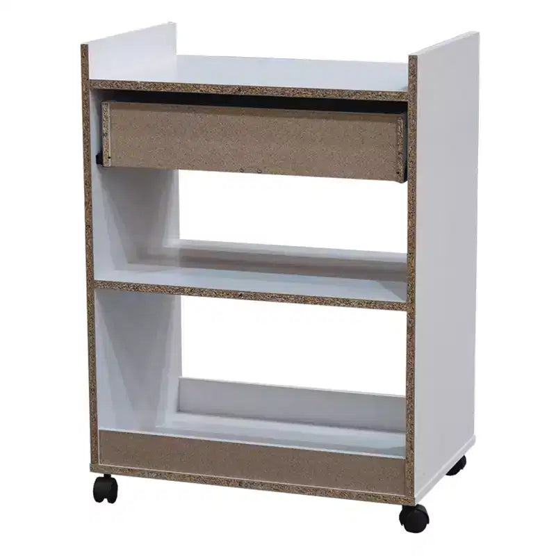 Chariot de cuisine en bois Dellow Kings Brand Furniture avec four à micro-ondes, rangement et tiroir