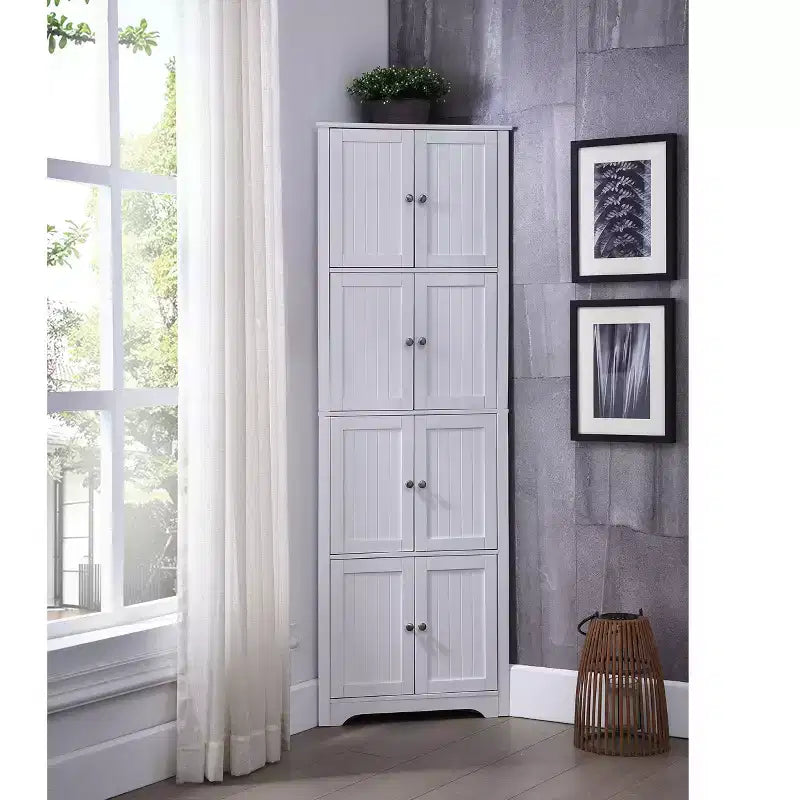 Meuble de Rangement/Garde-Manger de Cuisine Kings Brand Furniture Lyons à 4 Niveaux et 8 Portes (172,72 cm)