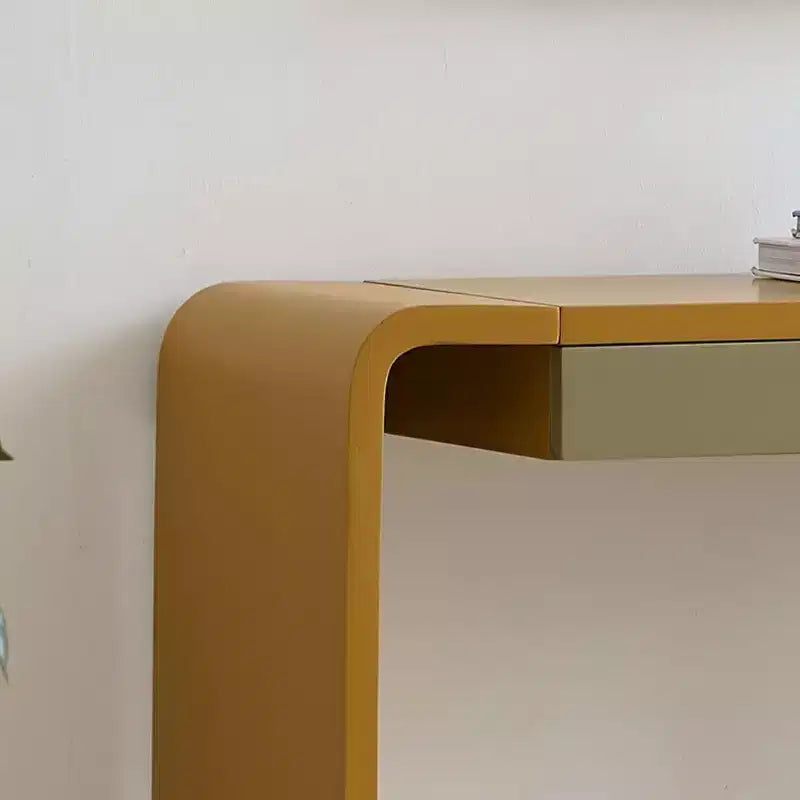 Kings Brand Furniture Yuma – Console en bois à silhouette arrondie – Table d'entrée de canapé avec 2 tiroirs pour salon, couloir, entrée