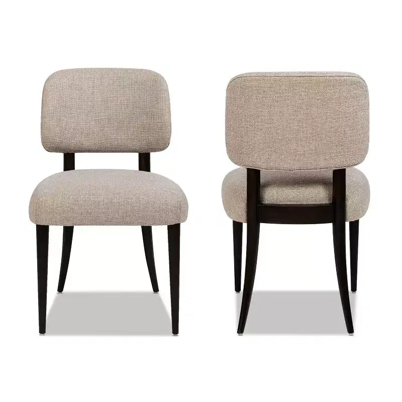 Jennifer Taylor Home Harriet Chaise de salle à manger capitonnée à dossier fendu, lot de 2