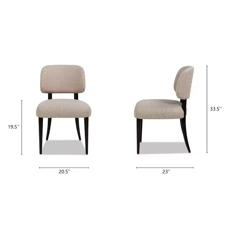 Jennifer Taylor Home Harriet Chaise de salle à manger capitonnée à dossier fendu, lot de 2