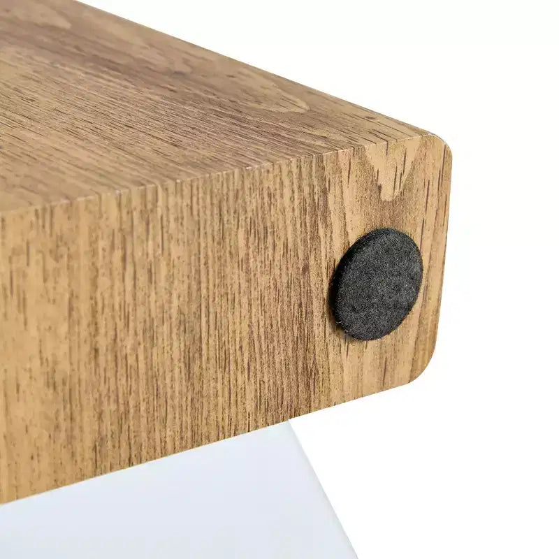Table Basse MAYEERTY Plateau en Faux Marbre Base en Bois Triangulaire, 79 cm