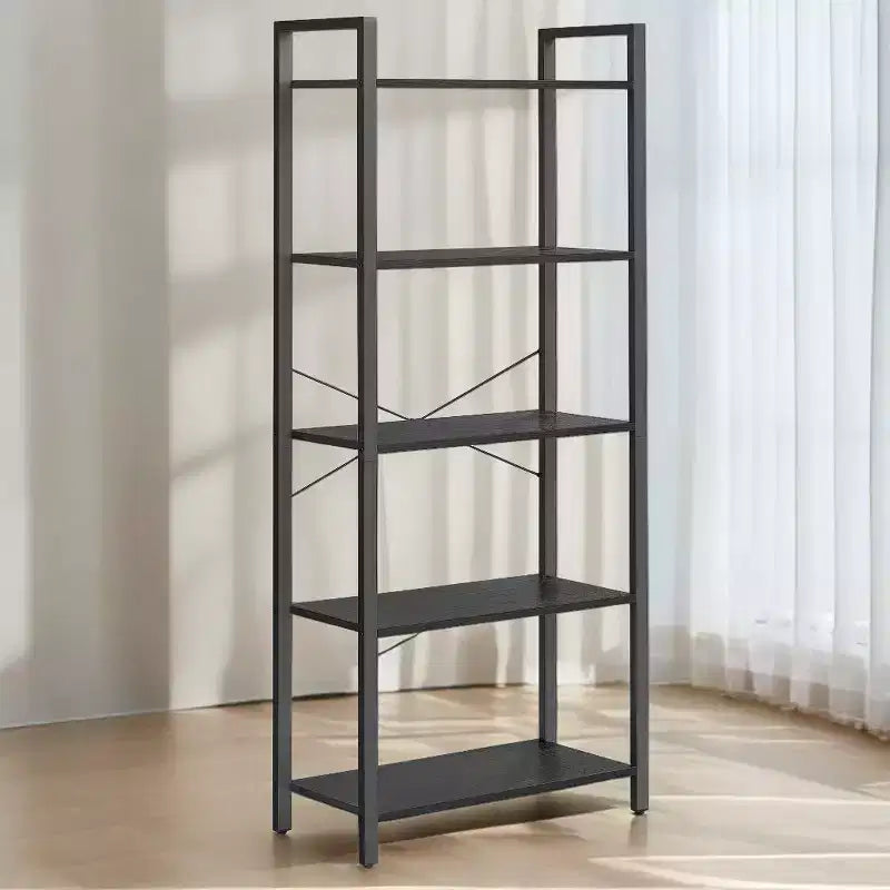 VASAGLE Étagère à Livres Haute à 5 Niveaux, Bibliothèque avec Cadre en Acier, pour Salon, Bureau à Domicile, Étude, 30 x 66 x 152 cm, Style Industriel