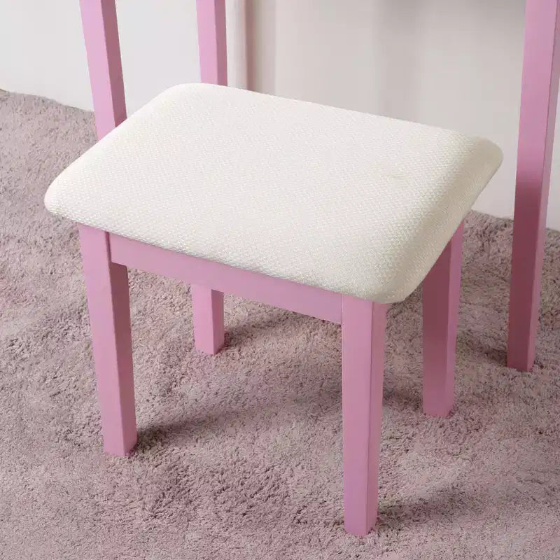 Moniys Wood Moniya Maquillage Coiffeuse et Chaise, Bleu