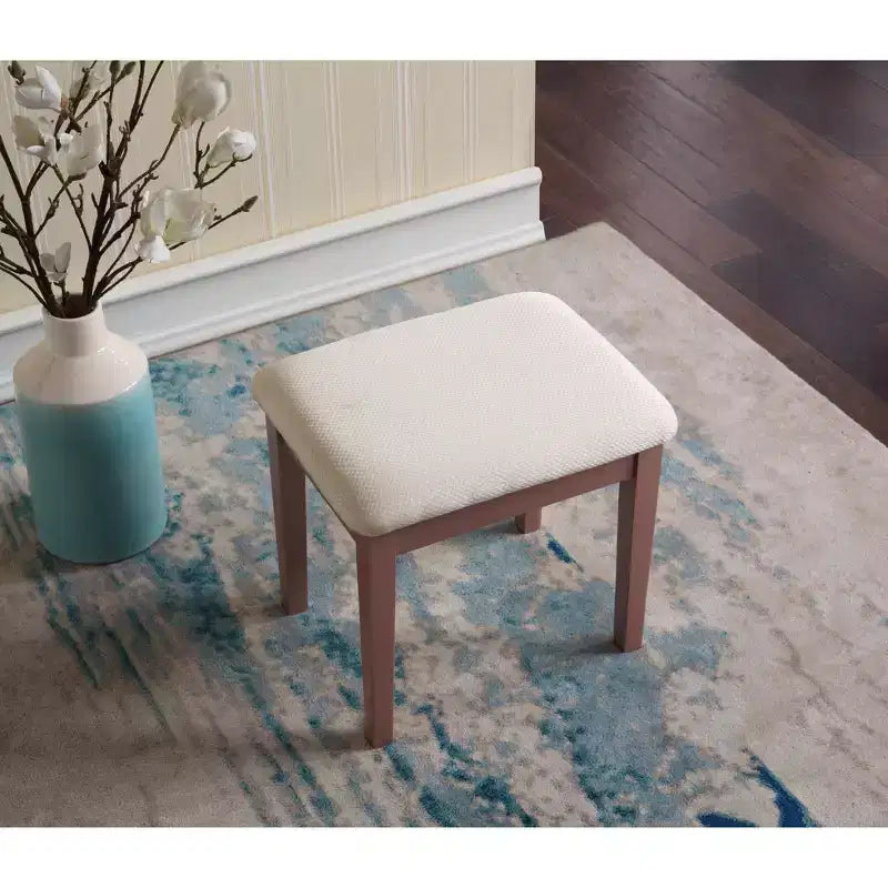 Moniys Wood Moniya Maquillage Coiffeuse et Chaise, Bleu