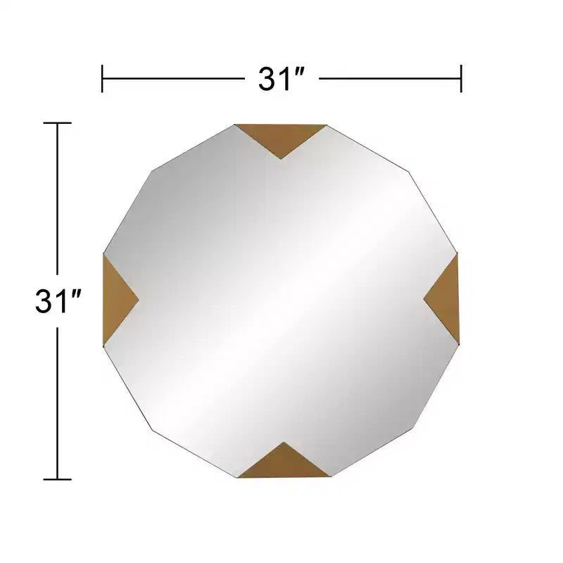 Miroir mural Possini Euro Design Possini Euro Drayden 31 x 31 triangles dorés