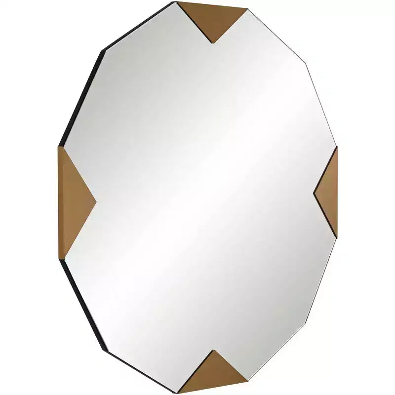 Miroir mural Possini Euro Design Possini Euro Drayden 31 x 31 triangles dorés