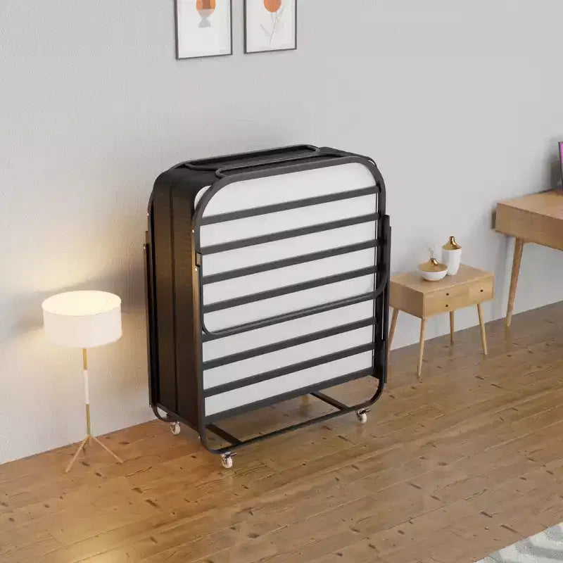 Continental Sleep, lit pliant escamotable de 40 cm avec 5 matelas en mousse à mémoire de forme, cadre pliant en métal robuste, idéal pour adultes et enfants