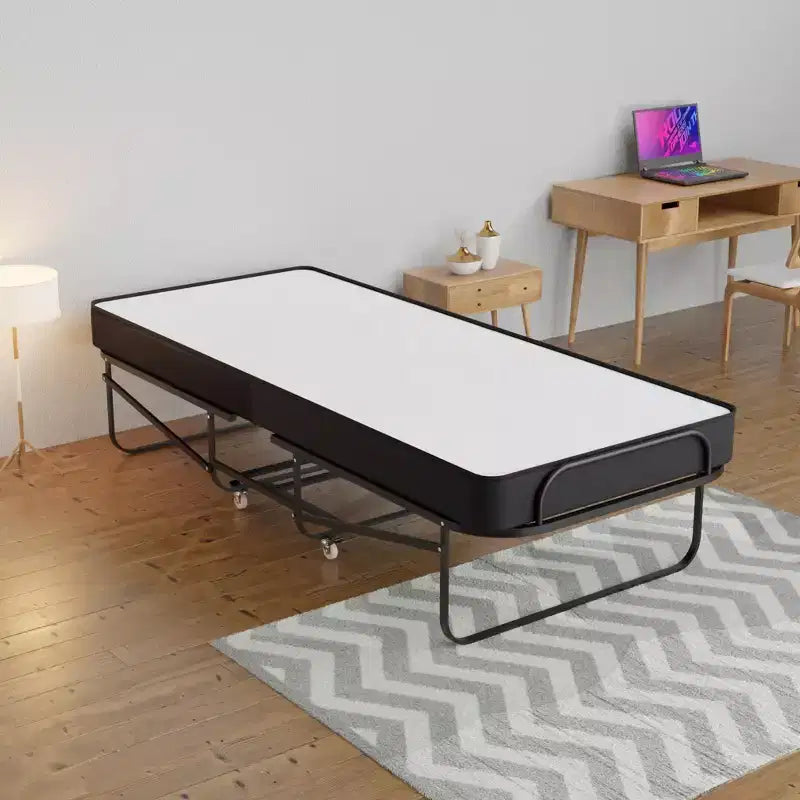Continental Sleep, lit pliant escamotable de 40 cm avec 5 matelas en mousse à mémoire de forme, cadre pliant en métal robuste, idéal pour adultes et enfants
