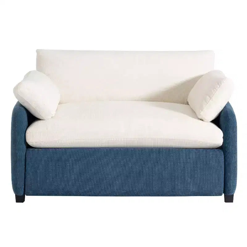 Fauteuil individuel oversize en chenille Zeus & Ruta 50 x 43, fauteuil d'appoint à assise large et profonde (jaune/bleu/gris)