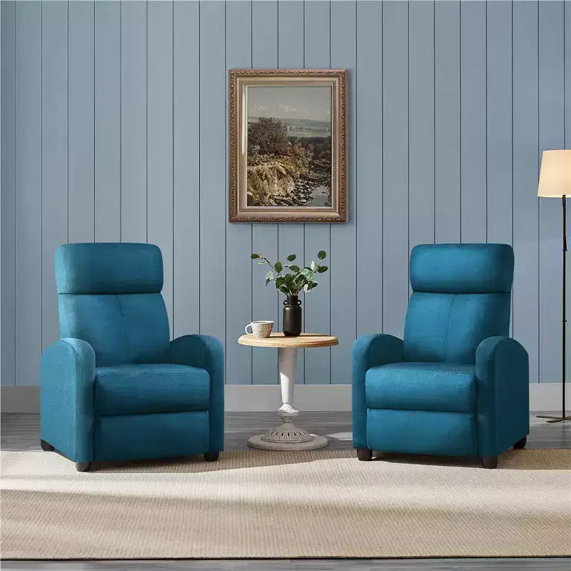 Yaheetech Lot de 2 fauteuils inclinables modernes en tissu pour salon, chambre à coucher