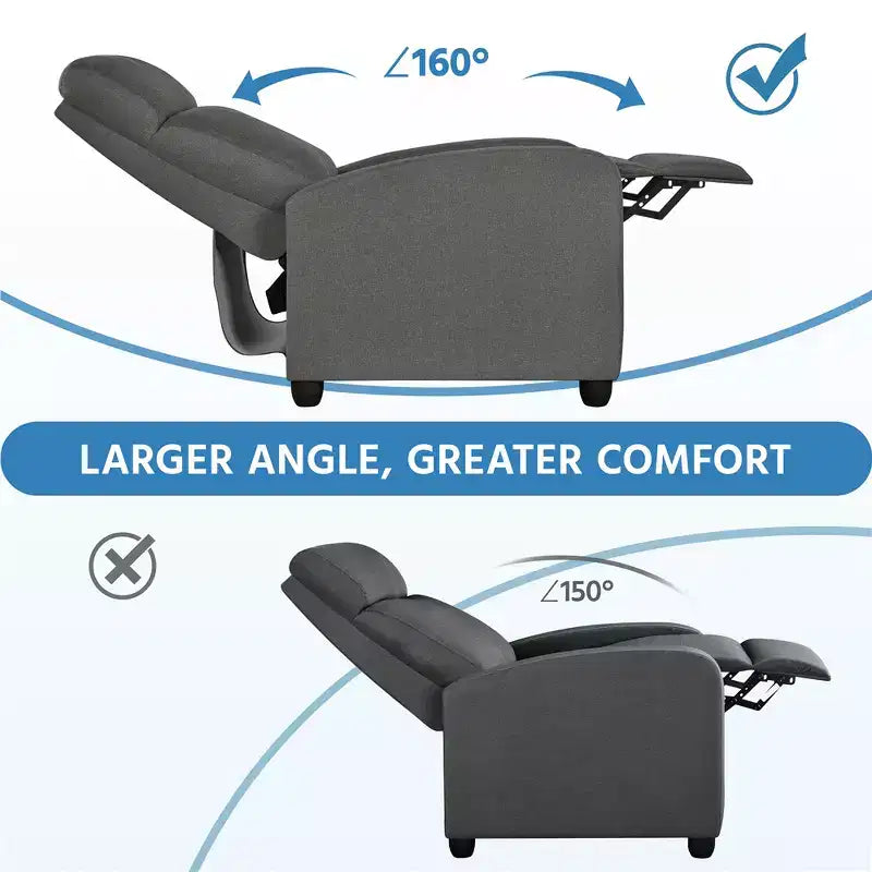 Yaheetech Lot de 2 fauteuils inclinables modernes en tissu pour salon, chambre à coucher