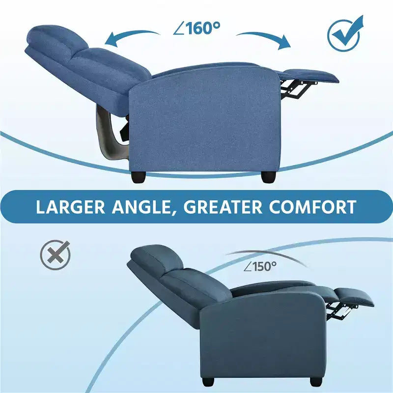 Yaheetech Lot de 2 fauteuils inclinables modernes en tissu pour salon, chambre à coucher