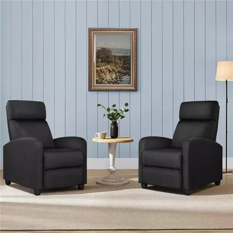Yaheetech Lot de 2 fauteuils inclinables modernes en tissu pour salon, chambre à coucher