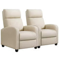 Yaheetech Set of 2 Modern Fabric Recliner Sofa Chair for Living Room, Bedroom