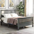 Whisen Wood Twin Size Platform Bed with Headboard and Footboard