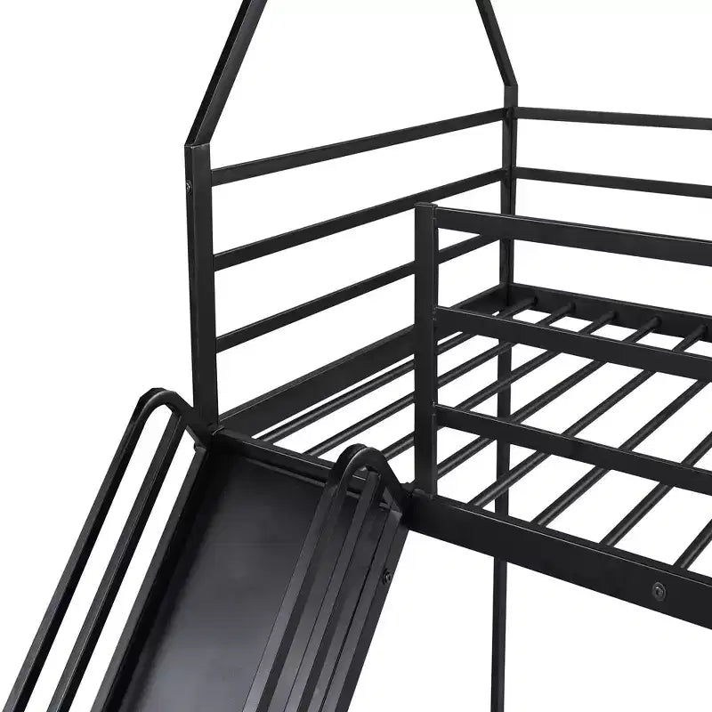 Lit superposé en métal Whisen avec toboggan convertible et échelle