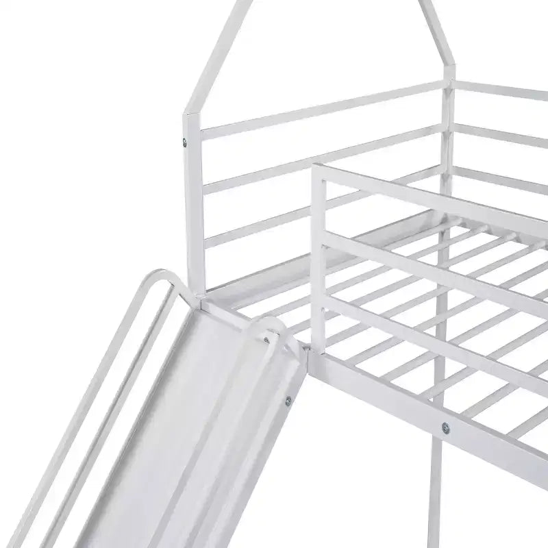 Lit superposé en métal Whisen avec toboggan convertible et échelle
