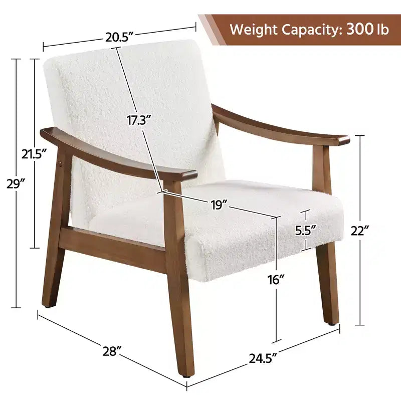 Yaheetech Lot de 2 fauteuils de salon en similicuir style Mid-Century avec pieds en bois massif pour salon, chambre, chambre d'amis