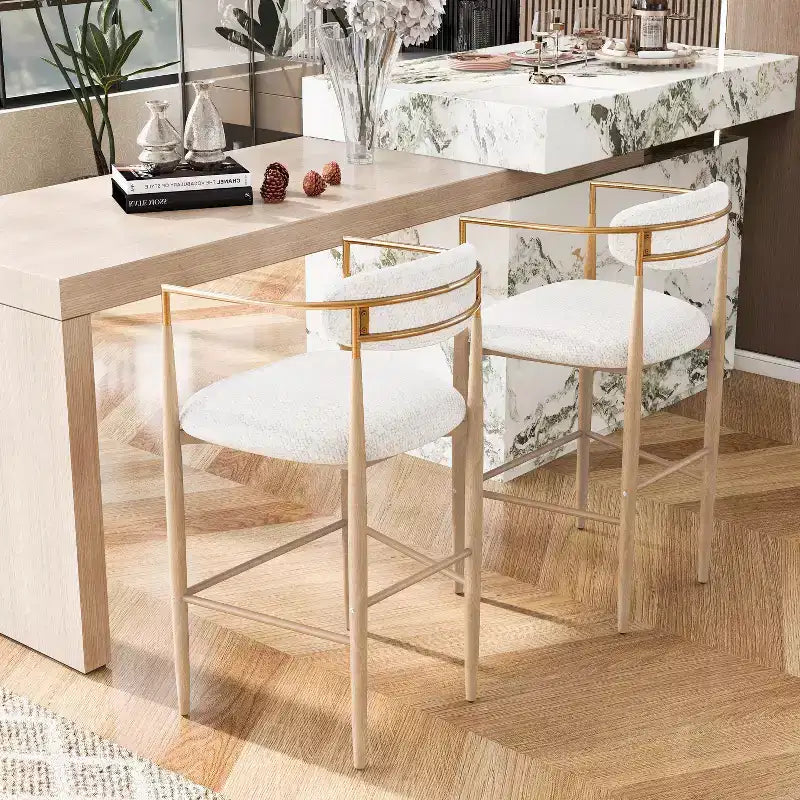 Tabourets de bar Christopher Knight Home Harrington en tissu et fer, 75,5 cm (Lot de 2)