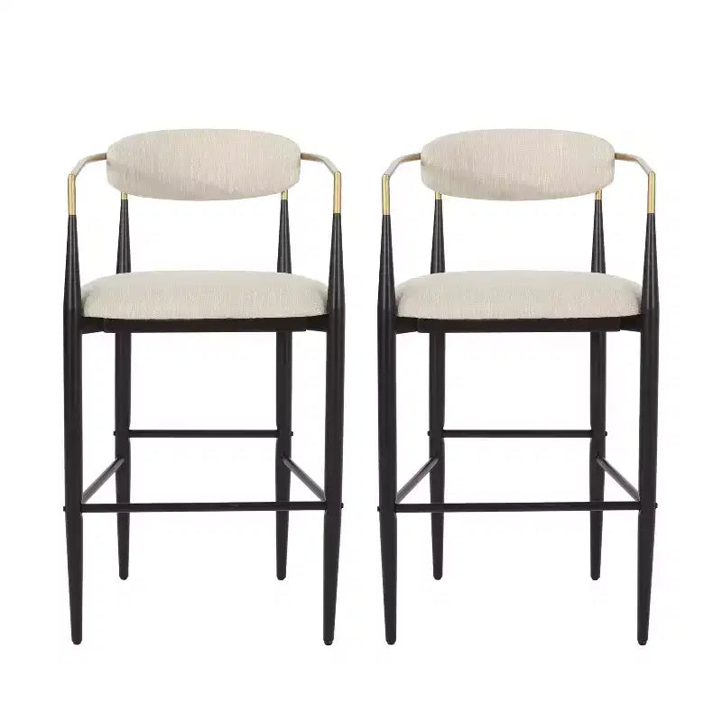 Tabourets de bar Christopher Knight Home Harrington en tissu et fer, 75,5 cm (Lot de 2)