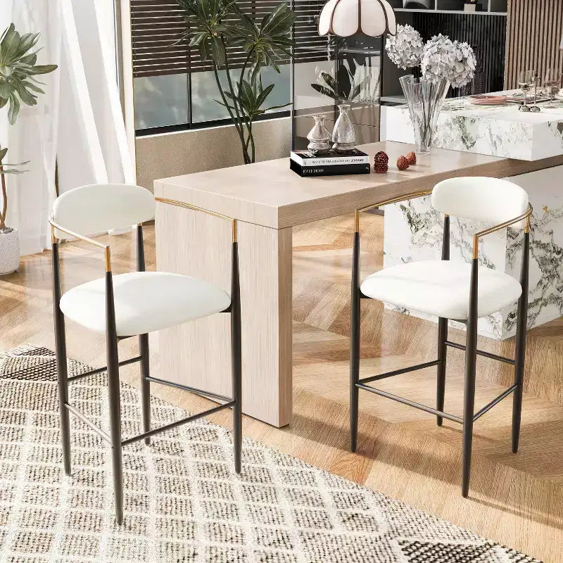 Tabourets de bar Christopher Knight Home Harrington en tissu et fer, 75,5 cm (Lot de 2)