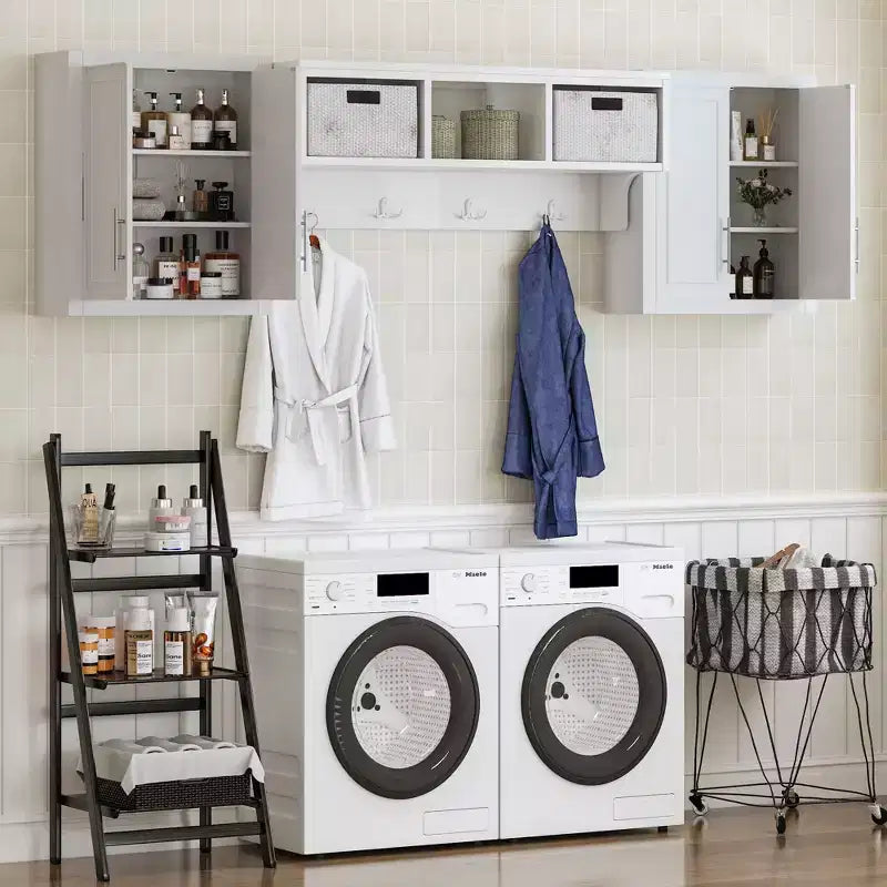 PexFix Armoire de Rangement Murale Blanche pour Salle de Bain 26x22x8 (lot de 2)