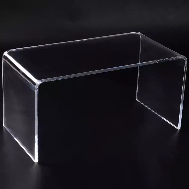 Table basse Homcom rectangulaire en acrylique, épaisseur 15 mm, effet cascade, transparente