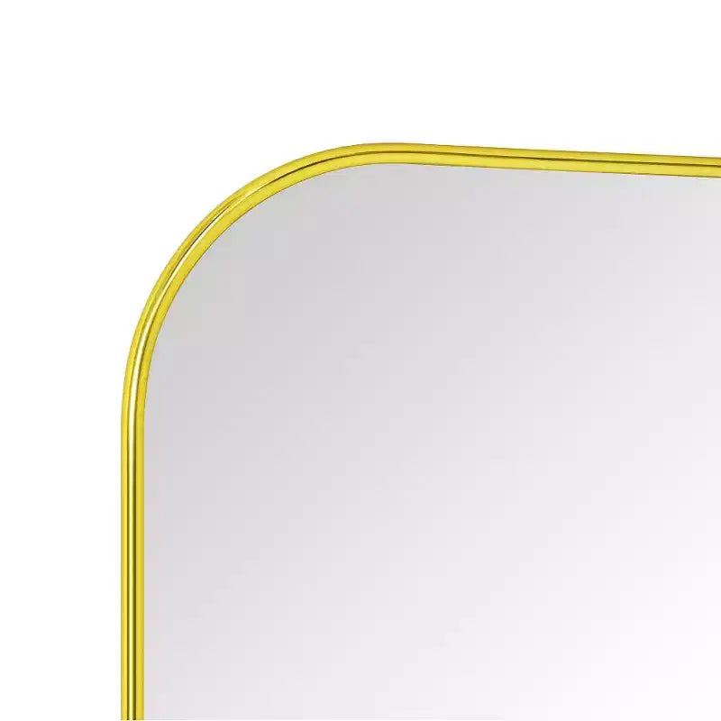 TEHOME Lucia Petit Miroir Mural Rectangulaire Arrondi Contemporain avec Cadre Doré pour Salle de Bain