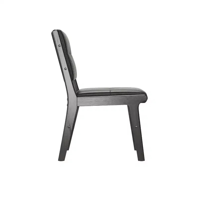 Chaises de salle à manger en bois rembourrées en similicuir capitonné GDFStudio Payne (Lot de 2)