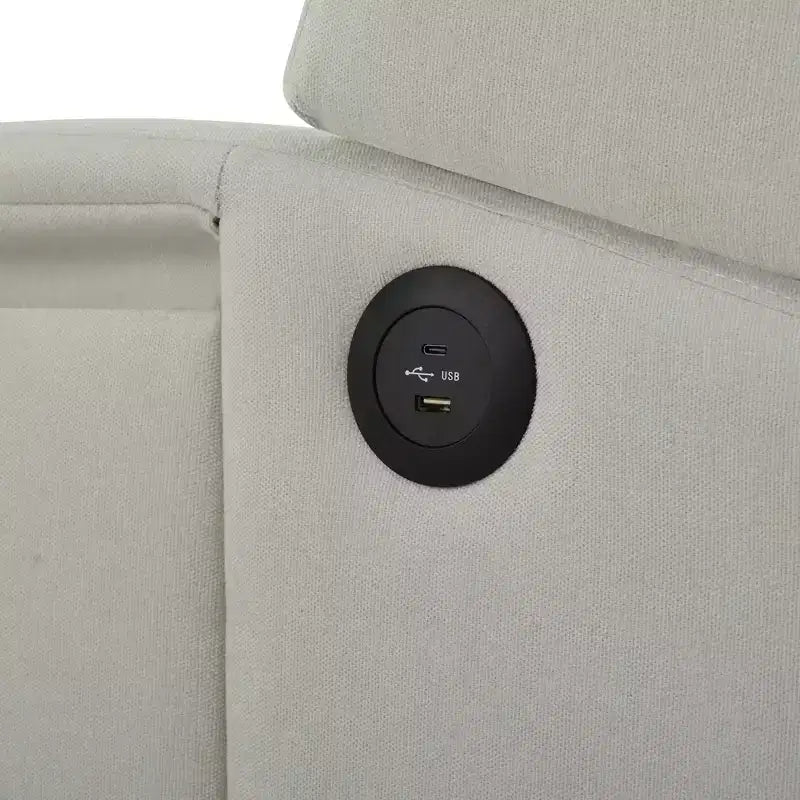 Fauteuil inclinable tapissé capitonné Christopher Knight Home Nicole avec tablette latérale pliable