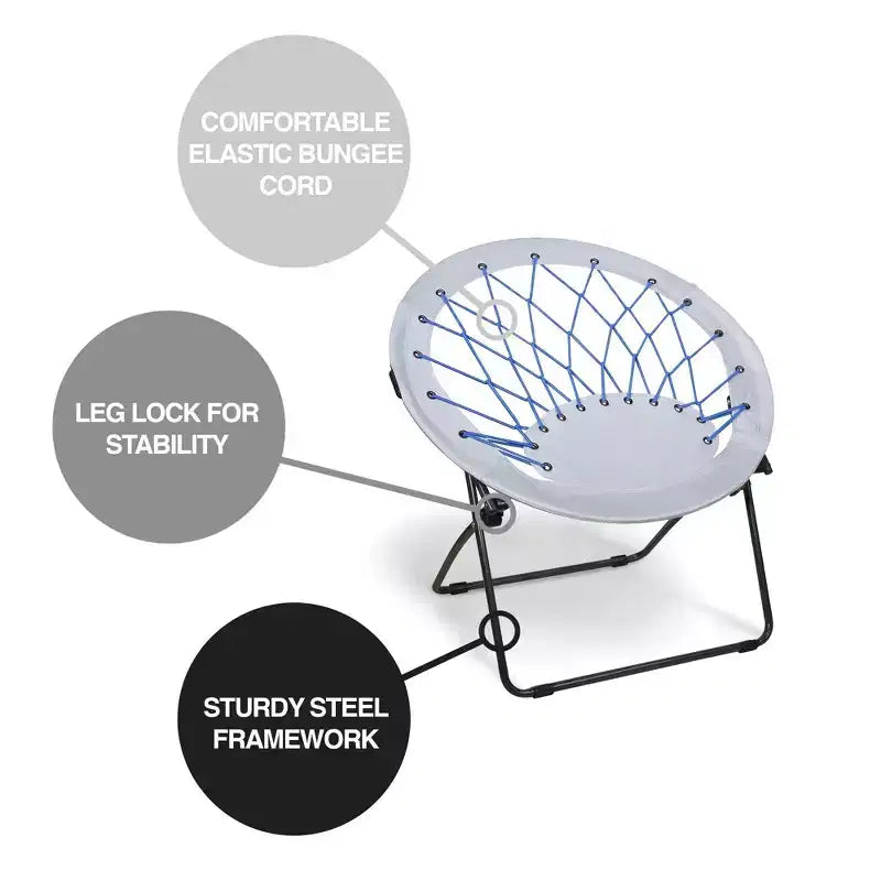 Chaise soucoupe pliante ronde Zenithen Bungee
