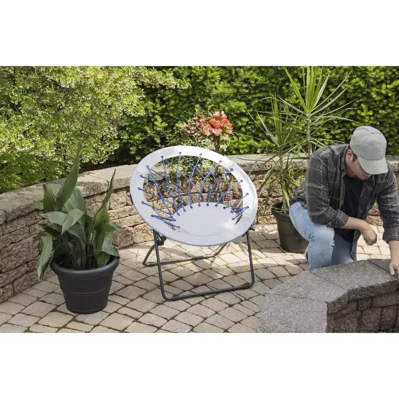 Chaise soucoupe pliante ronde Zenithen Bungee